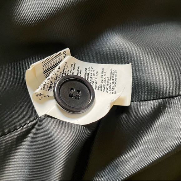 Zara Black Wool Blazer Black Fur Trims Two Buttons Front Closure US 10 - Picture 13 of 15